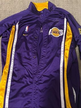 Los Angeles Lakers Derrick fisher game worn warm up jacket